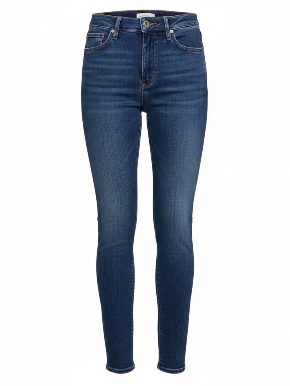 MOTHER Skinny Jeans in Dark Blue Wash